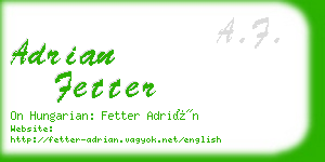 adrian fetter business card